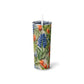 "Texan Beauty: A Field of 3D Embroidered Bluebonnets" - Skinny Tumbler